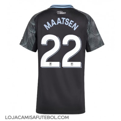 Camisa de Futebol Aston Villa Ian Maatsen #22 Equipamento Secundário Mulheres 2025-26 Manga Curta Camisa de Futebol Aston Villa Ian Maatsen #22 Equipamento Secundário Mulheres 2025-26 Manga Curta